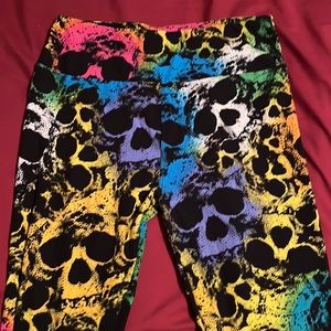 Rainbow Skull Lularoe OS Leggings